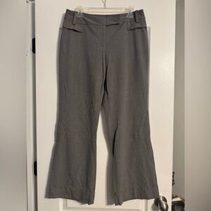 LOFT Petite Charcoal Gray Flare Pants